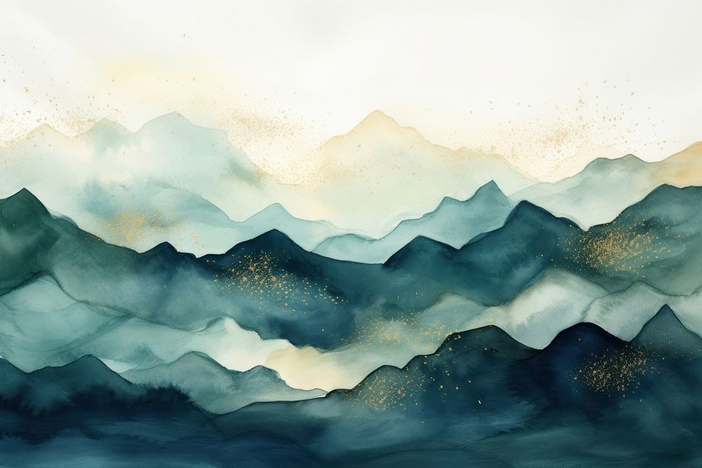 Mountain and sky nature backgrounds painting. AI generated Image by rawpixel.
