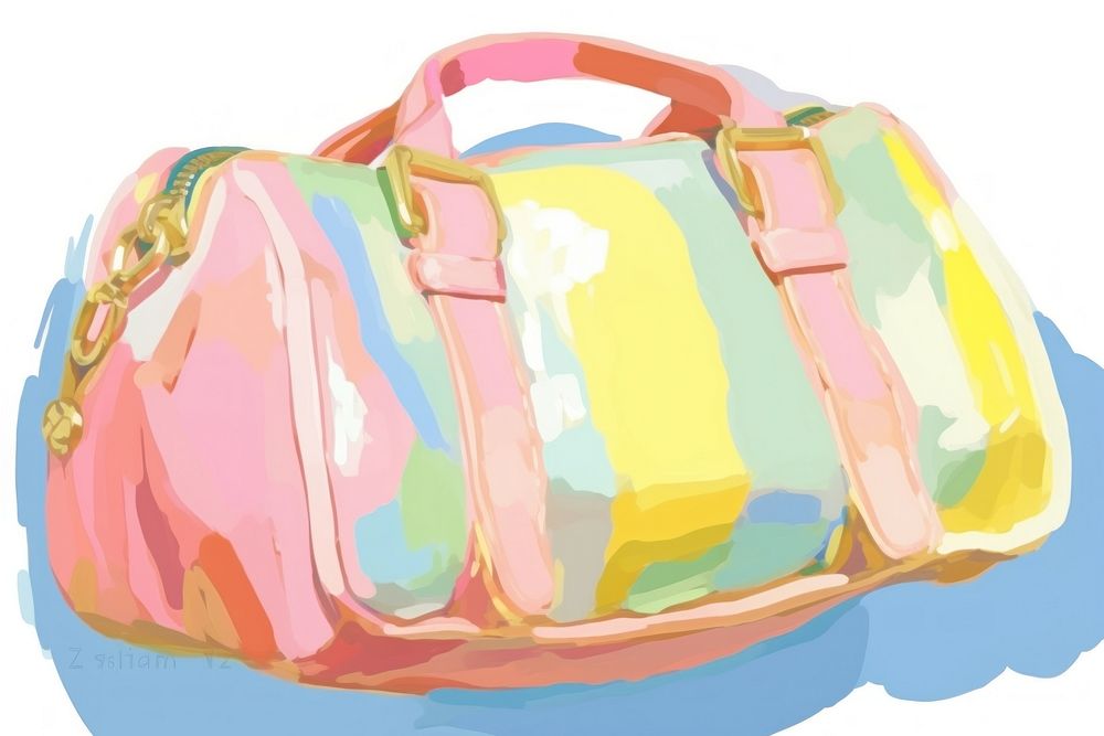 Bag painting handbag cartoon. AI generated Image by rawpixel.