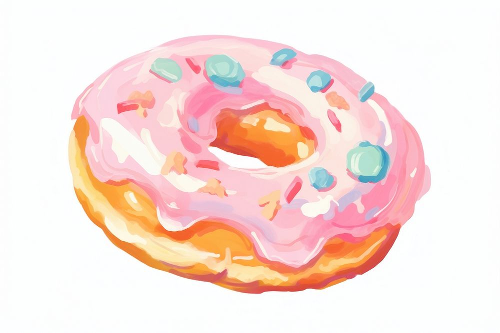 Doughnut dessert cartoon donut. AI generated Image by rawpixel.