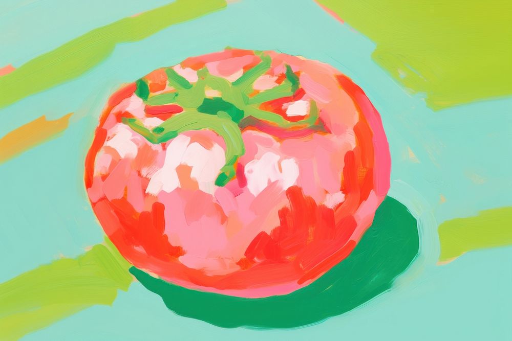Tomato vegetable painting cartoon. AI generated Image by rawpixel.