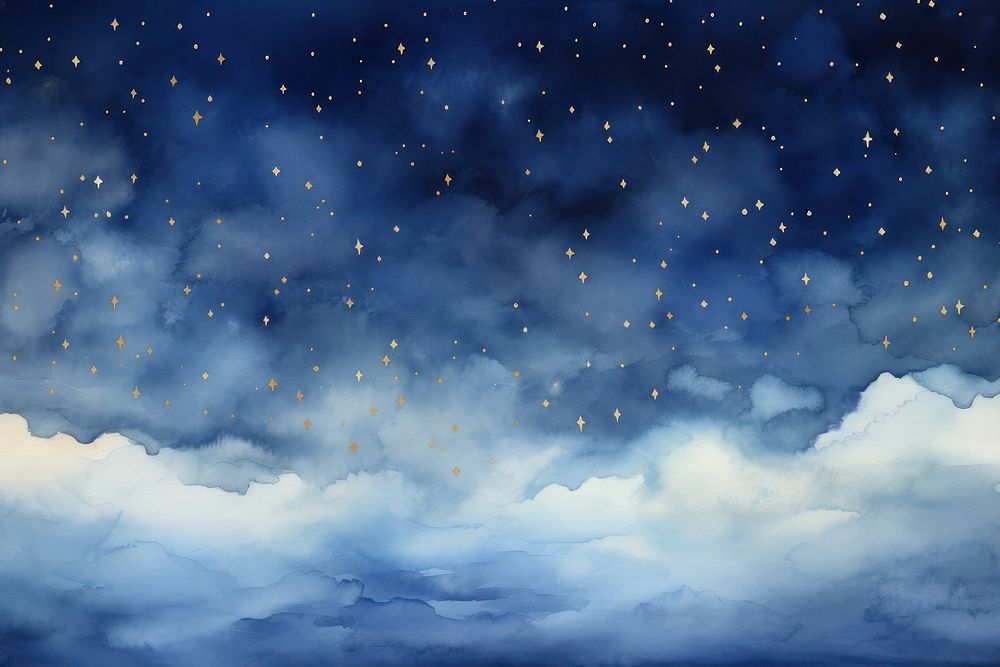 Night sky with clouds nature backgrounds outdoors. AI generated Image by rawpixel.