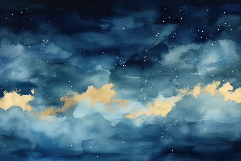 Night sky with clouds painting nature backgrounds. AI generated Image by rawpixel.