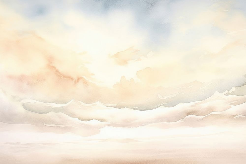 Snowfield and sky nature backgrounds painting. AI generated Image by rawpixel.