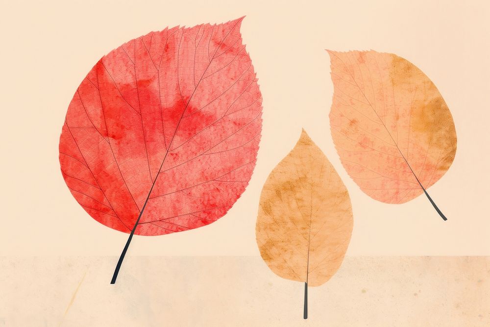 Autumn leaves backgrounds plant paper. AI generated Image by rawpixel.