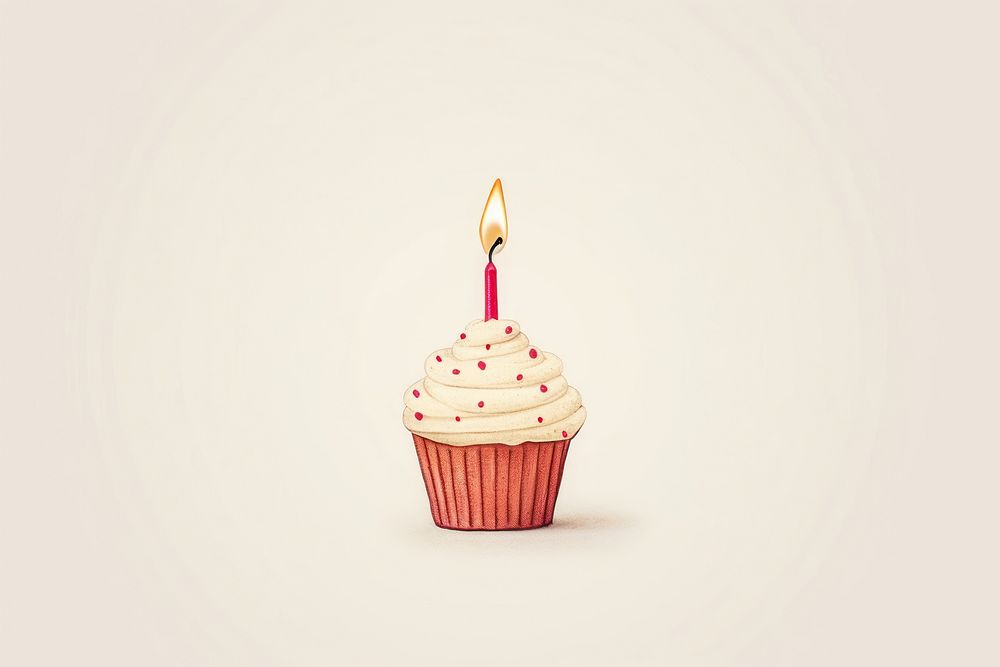 Crayon candle cake birthday. AI generated Image by rawpixel.