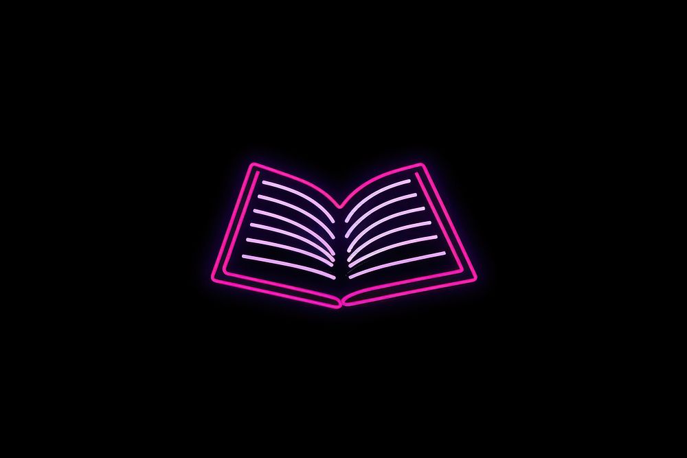 Book icon neon line logo. AI generated Image by rawpixel.
