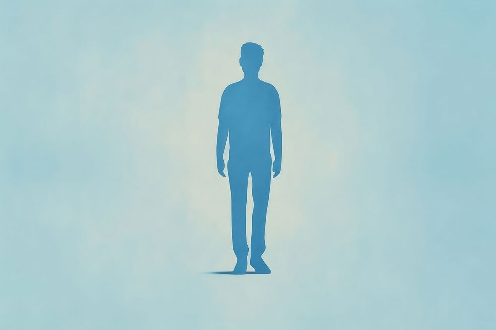 Full body human silhouette standing adult. AI generated Image by rawpixel.