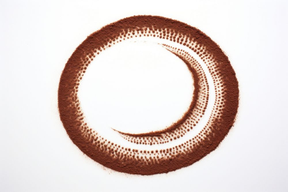 Circle coffee brown white background. AI generated Image by rawpixel.