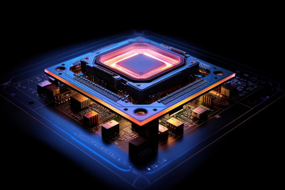 System On Chip technology computer light. AI generated Image by rawpixel.