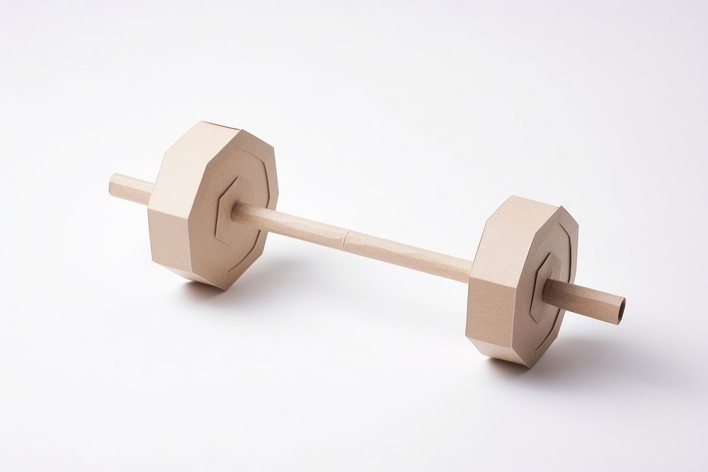 Barbell white background simplicity equipment. AI generated Image by rawpixel.