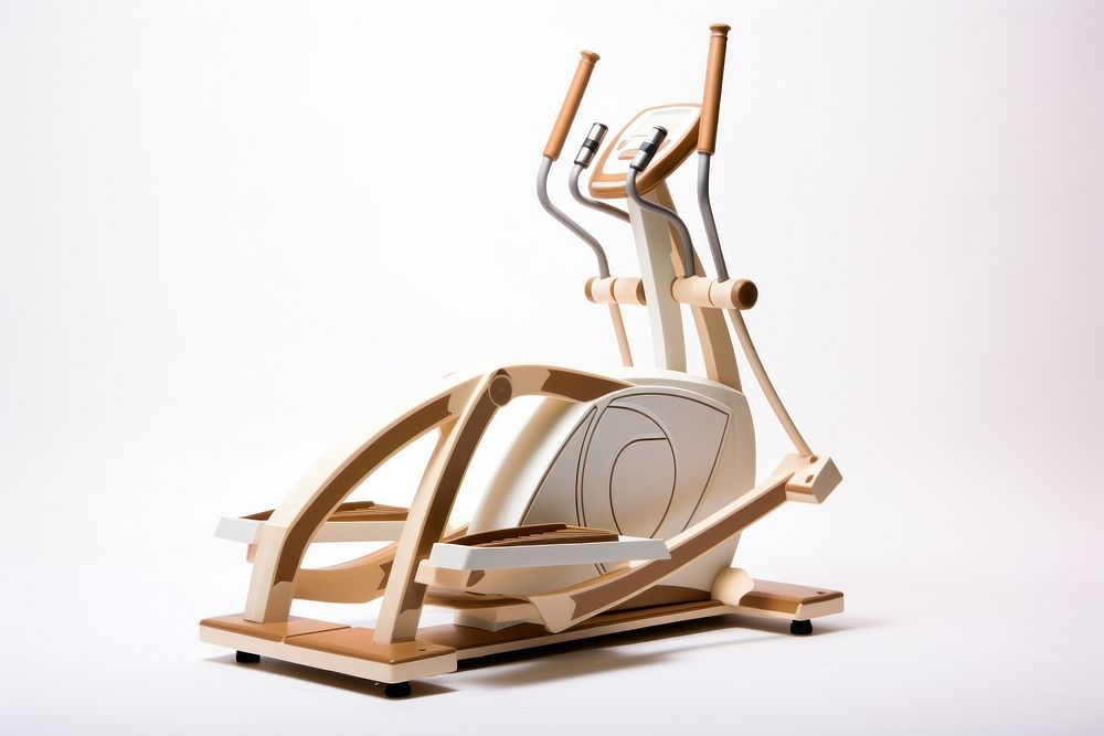 Elliptical trainer sports elliptical trainer white background. AI generated Image by rawpixel.