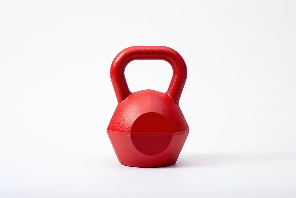 Kettlebell sports white background exercising. AI generated Image by rawpixel.
