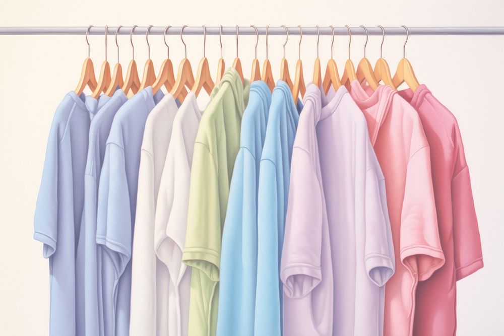 Apparel clothesline arrangement coathanger. AI generated Image by rawpixel.