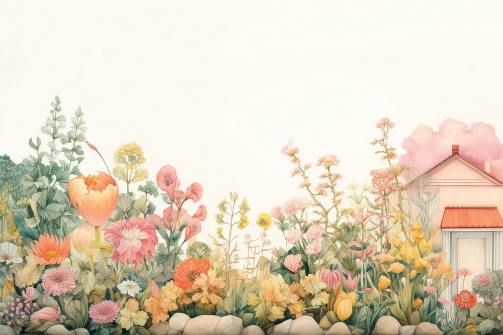 Gardenong backgrounds painting outdoors. AI generated Image by rawpixel.