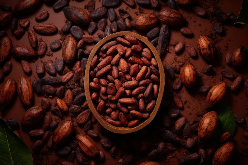 Cacao seed preparing food ingredient chocolate. AI generated Image by rawpixel.