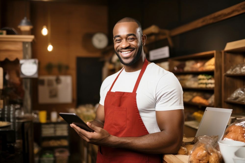 Multiracial man business owner smiling working adult. AI generated Image by rawpixel.