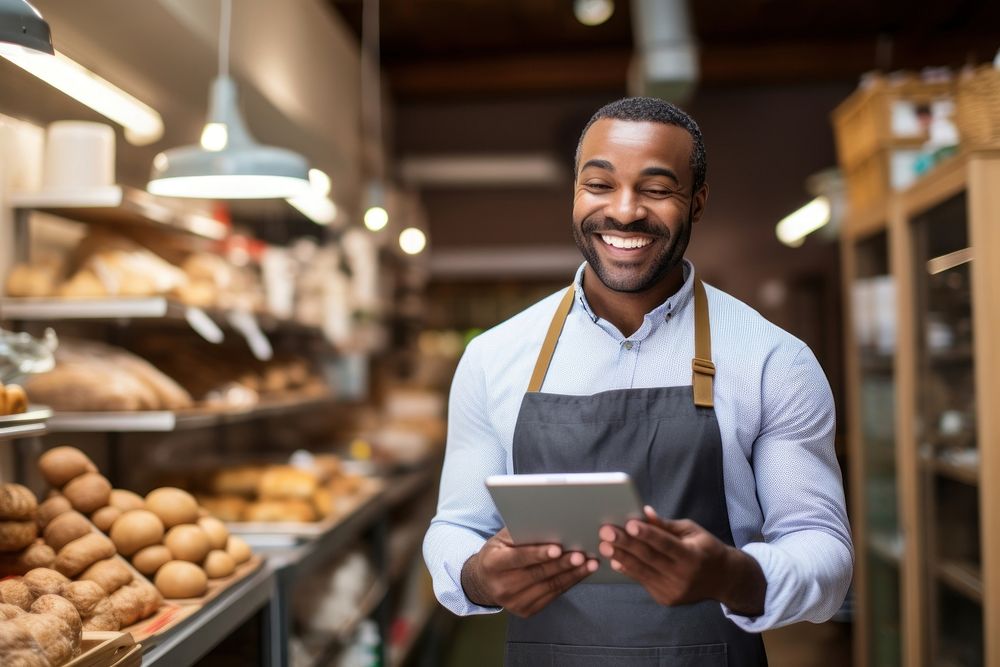 Multiracial man business owner working smiling adult. AI generated Image by rawpixel.