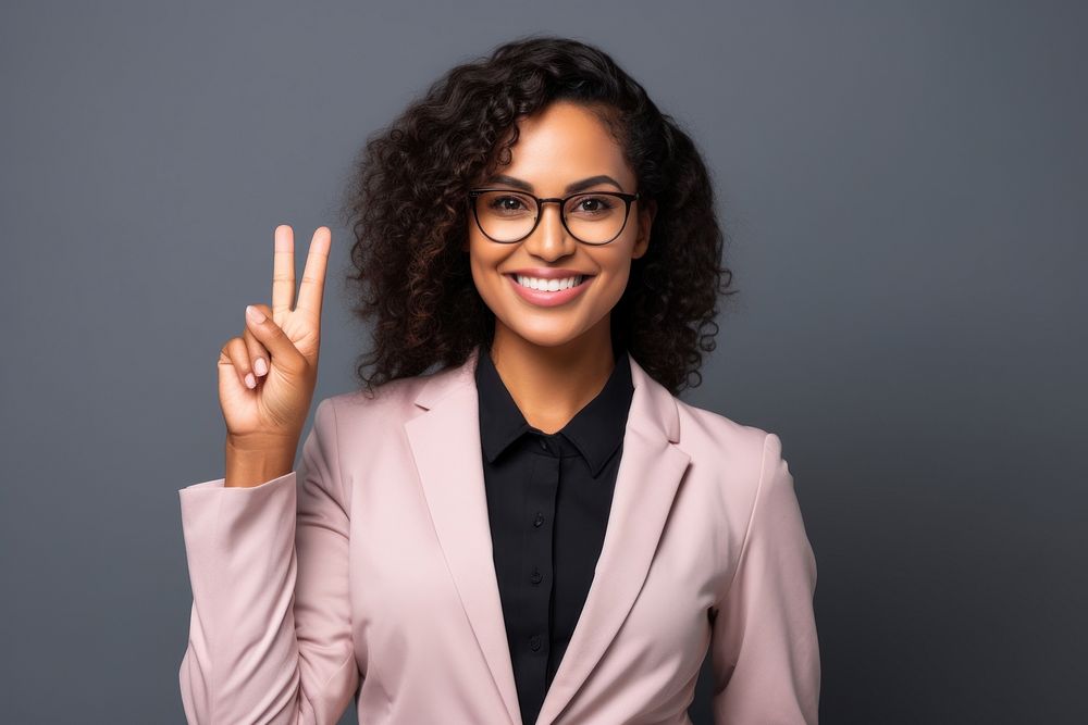Affrican american businesswoman portrait glasses person. AI generated Image by rawpixel.