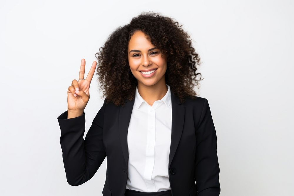 Affrican american businesswoman person female smile. AI generated Image by rawpixel.