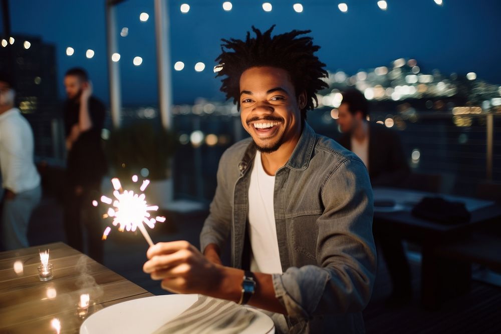 African American man outdoors party adult. AI generated Image by rawpixel.