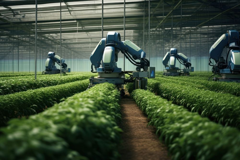 Ai Agriculture agriculture factory plant. AI generated Image by rawpixel.