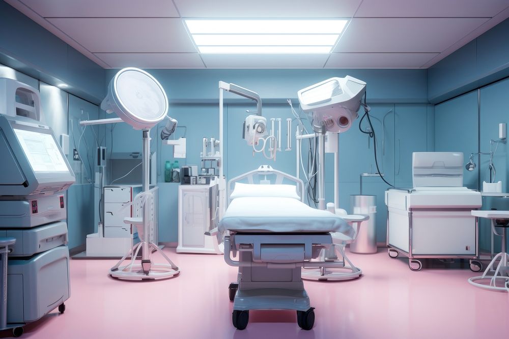 Ai surgery architecture furniture hospital. AI generated Image by rawpixel.