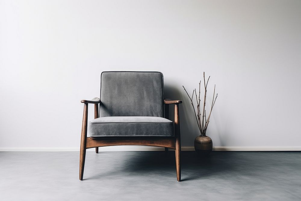 Armchair clean minimal style furniture architecture comfortable. AI generated Image by rawpixel.