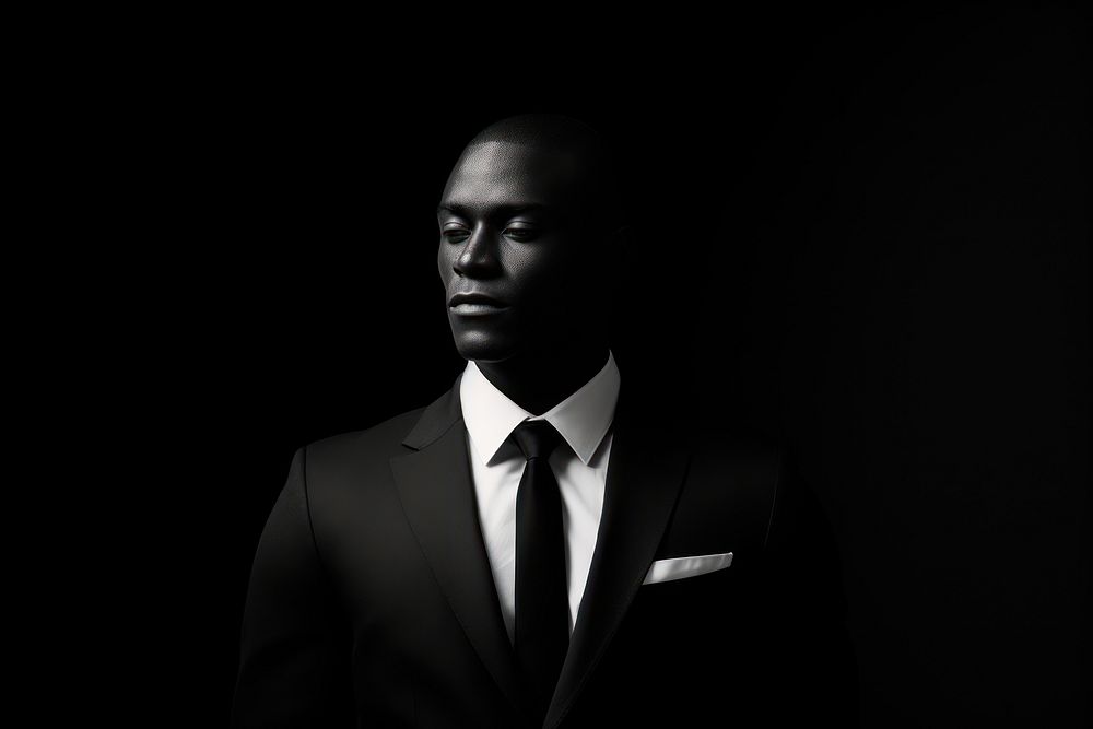 Black businessman portrait tuxedo person. AI generated Image by rawpixel.