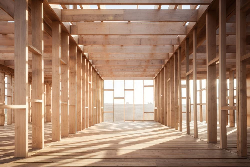 Building construction wood floor day. AI generated Image by rawpixel.
