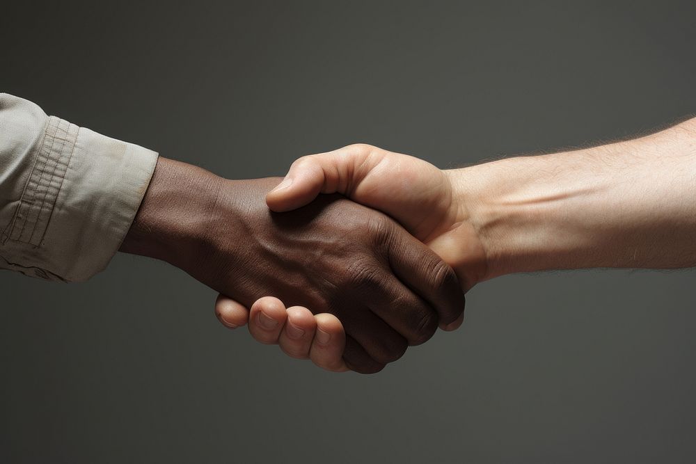 Shake hands handshake agreement finger. AI generated Image by rawpixel.