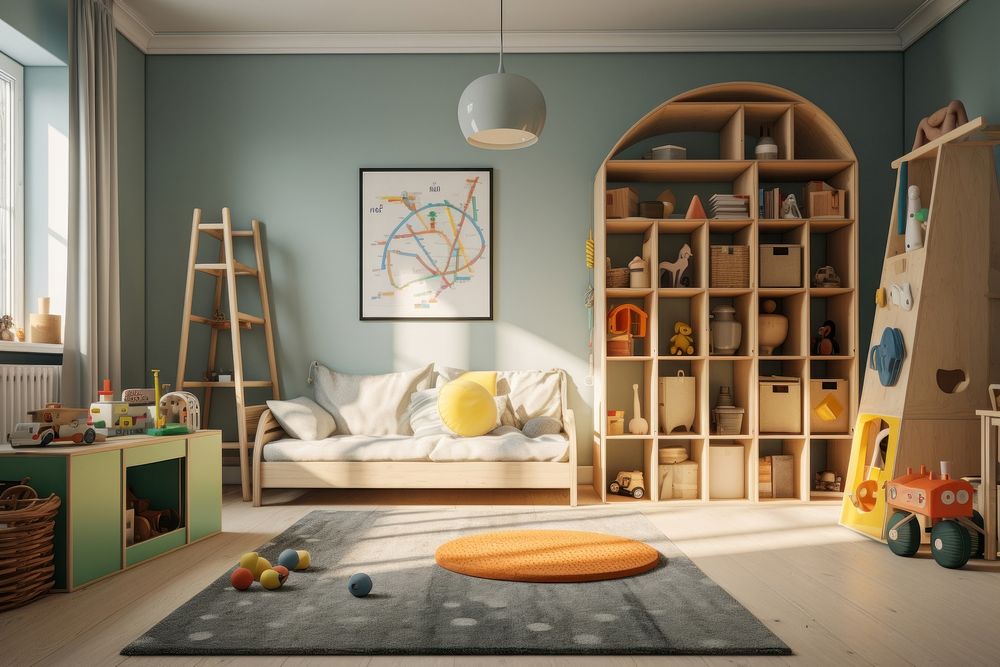 Funky kids room architecture furniture building. 