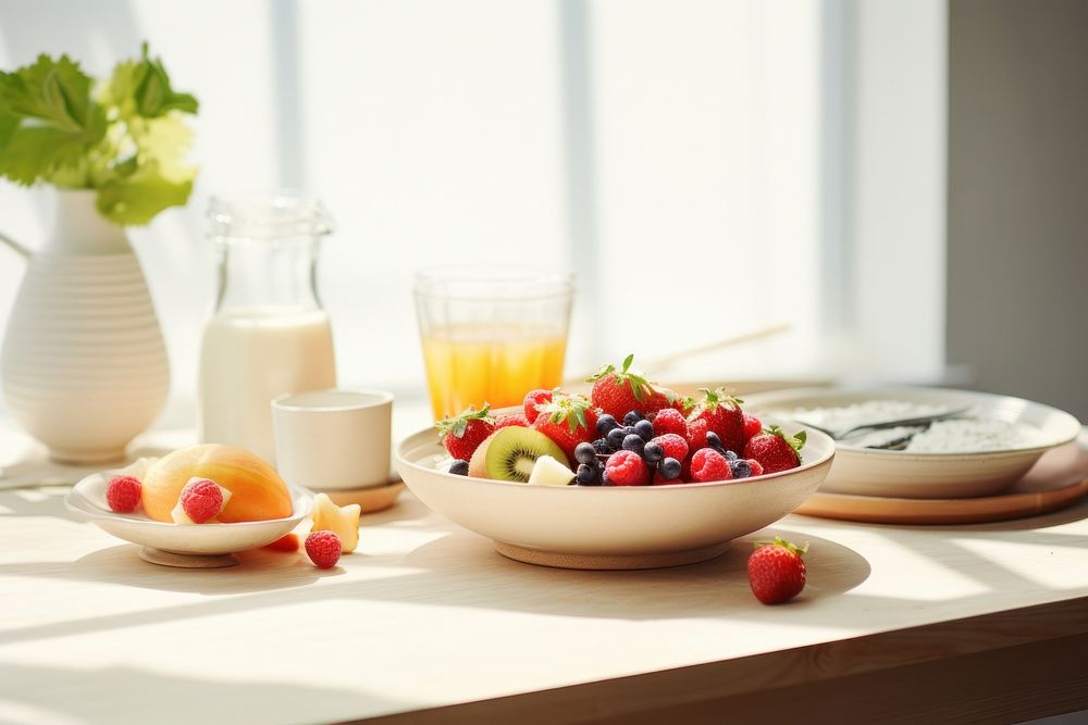 Healthy food brunch fruit berry. AI generated Image by rawpixel.