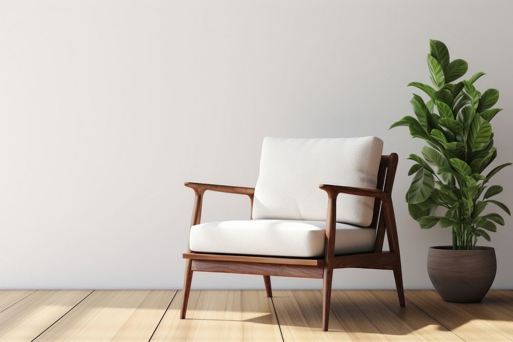Armchair furniture cushion pillow. AI generated Image by rawpixel.
