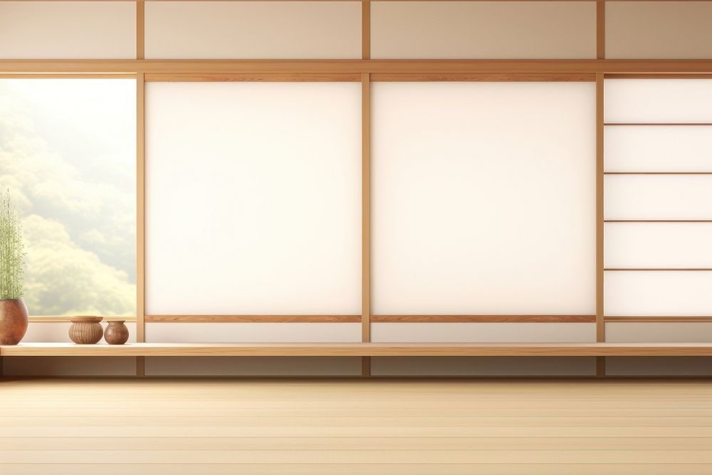 Modern Japanese room architecture furniture. AI generated Image by rawpixel.