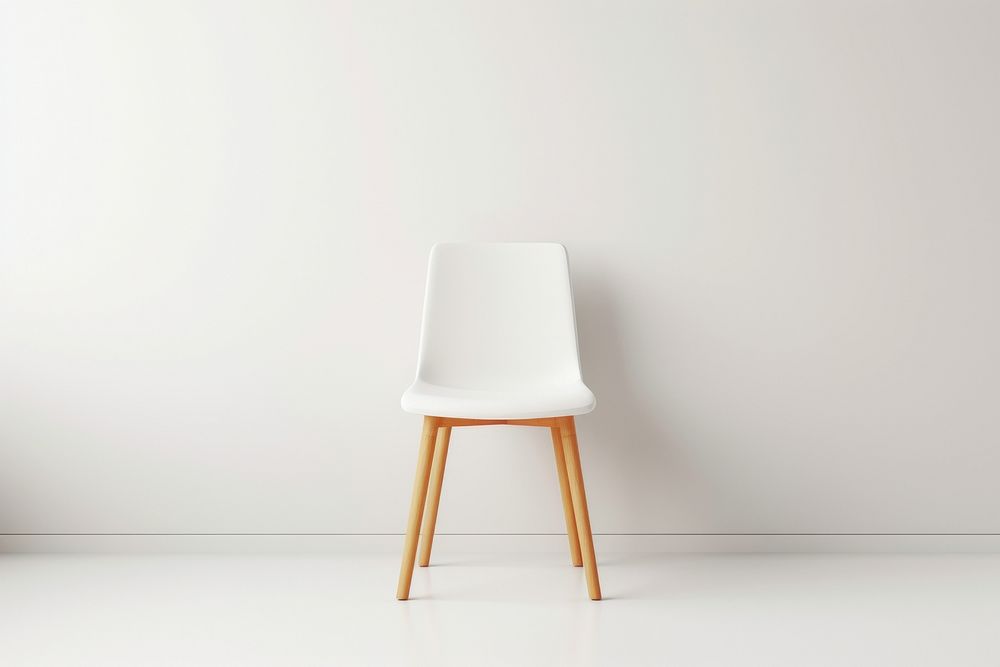 Wood chair furniture white simplicity. AI generated Image by rawpixel.