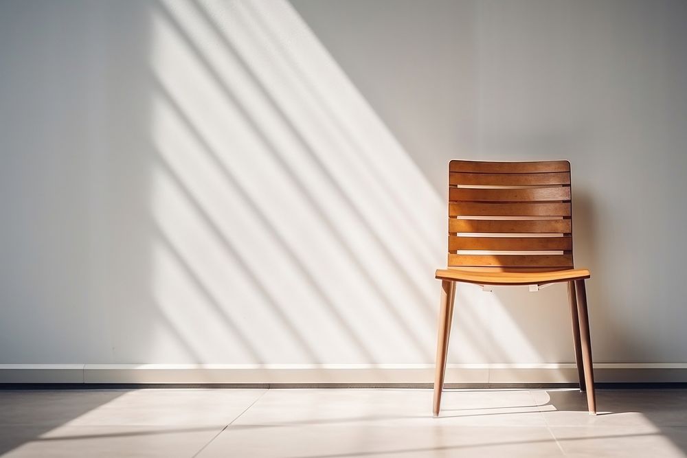 Wood chair furniture shadow floor. AI generated Image by rawpixel.