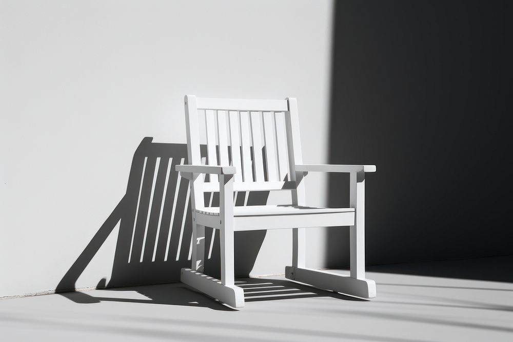 Chair furniture shadow white. AI generated Image by rawpixel.
