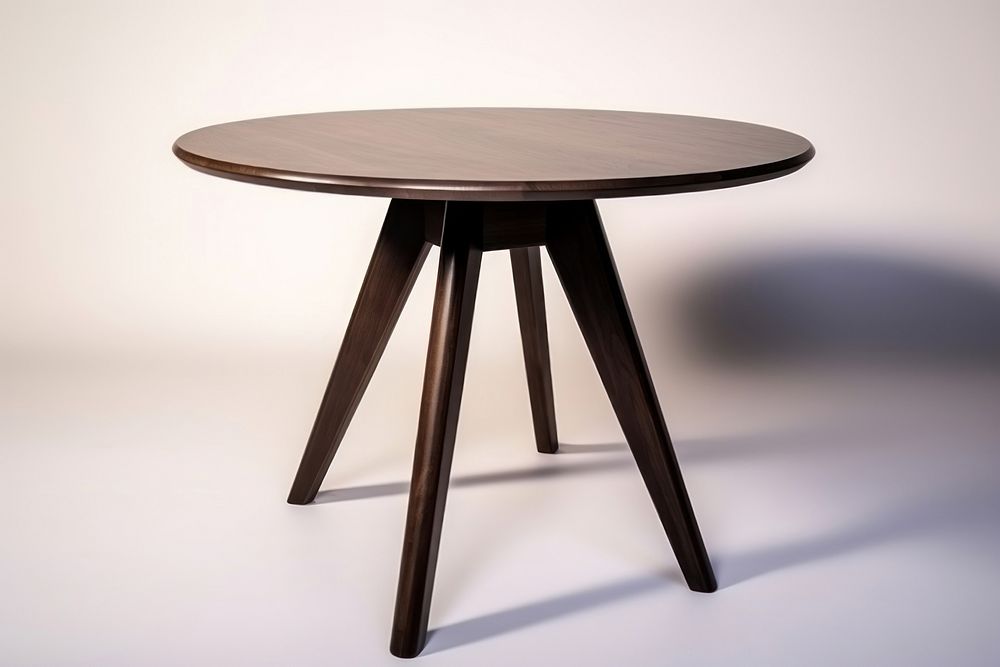 Dark wood material table furniture architecture. AI generated Image by rawpixel.