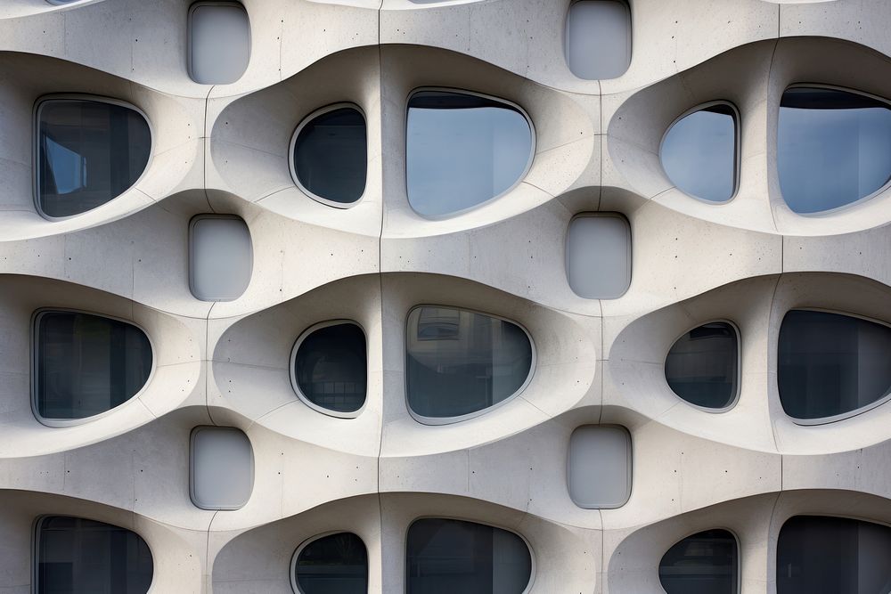 The concrete facade of a building architecture city construction. AI generated Image by rawpixel.