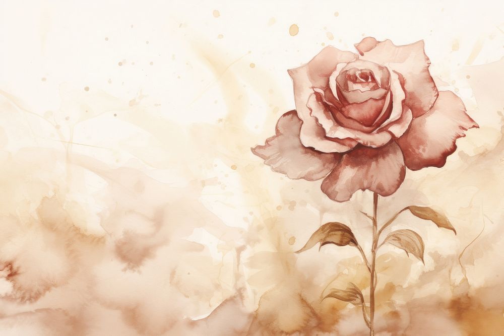 Rose watercolor background rose backgrounds painting. AI generated Image by rawpixel.