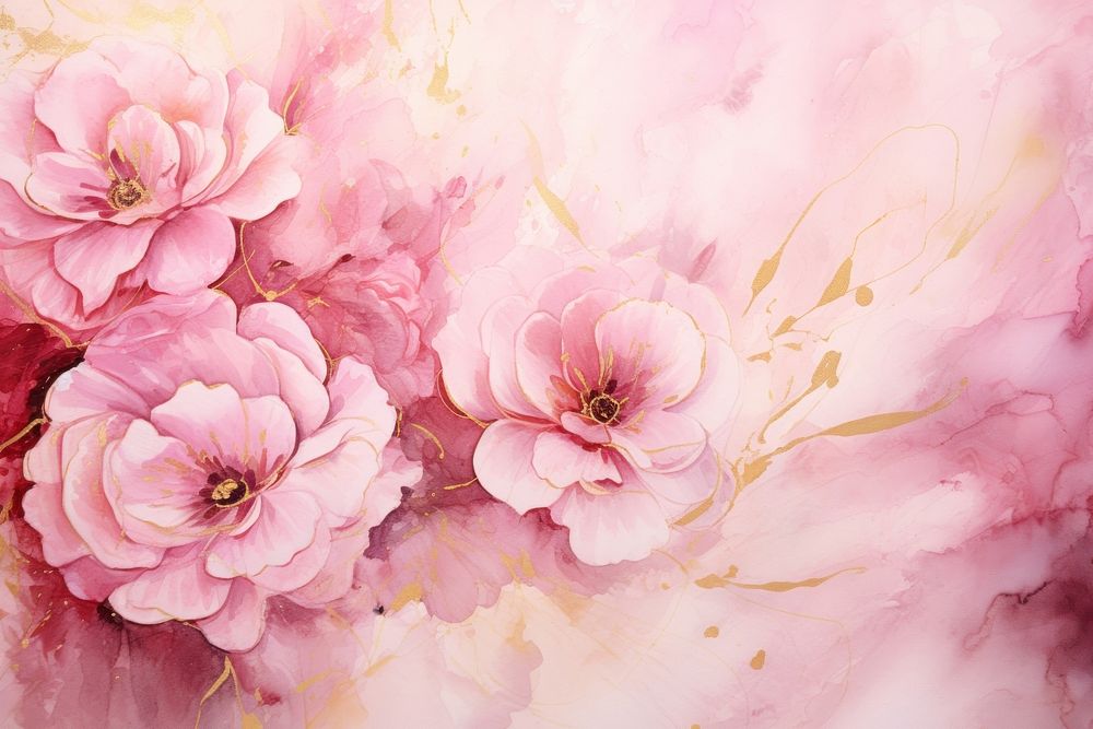 Roses painting backgrounds blossom. AI generated Image by rawpixel.