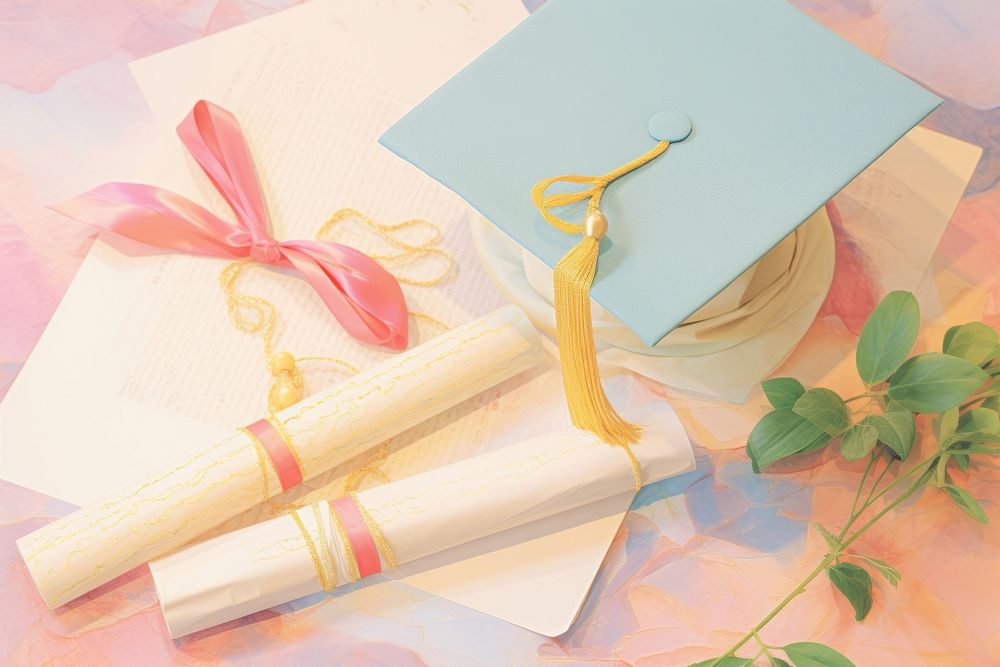 Graduated from university Celebration celebration pencil text. AI generated Image by rawpixel.