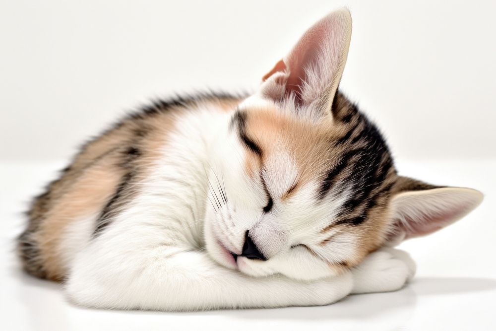 Small kitten sleeping animal mammal. AI generated Image by rawpixel.