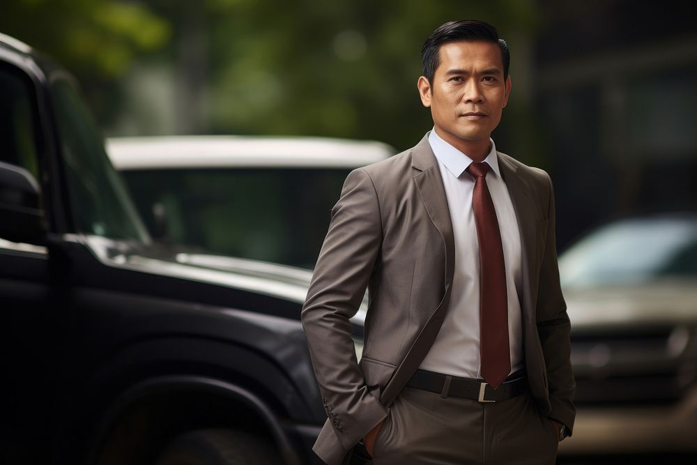 Indonesian businessman vehicle blazer adult. AI generated Image by rawpixel.