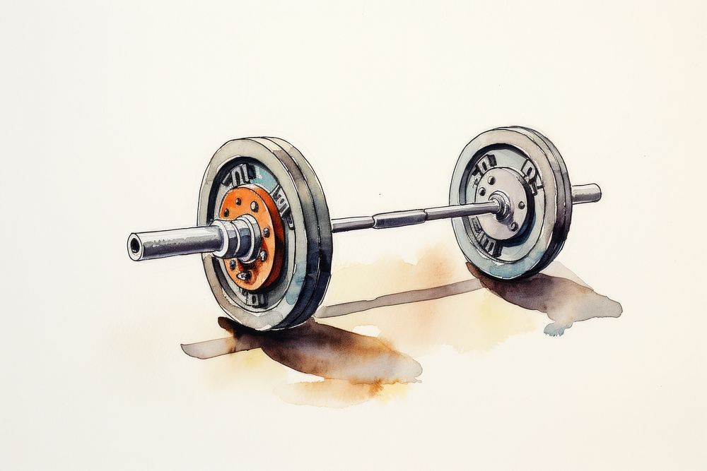 Barbell sports gym weightlifting. AI generated Image by rawpixel.