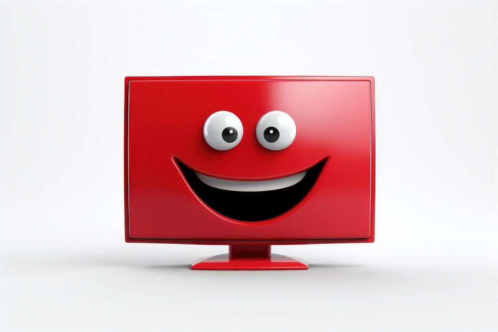 Television cartoon white background anthropomorphic. AI generated Image by rawpixel.