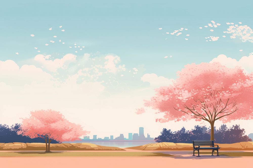 A summer of naitonal city park outdoors blossom nature. AI generated Image by rawpixel.