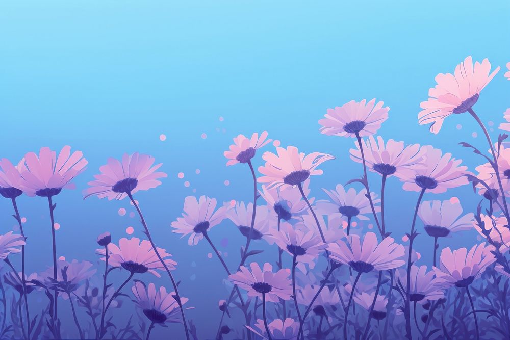 A Daisy feild wallpaper flower backgrounds outdoors. AI generated Image by rawpixel.