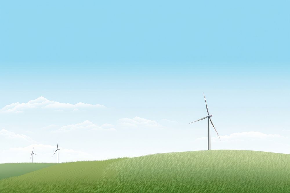 Wind turbine outdoors windmill machine. AI generated Image by rawpixel.