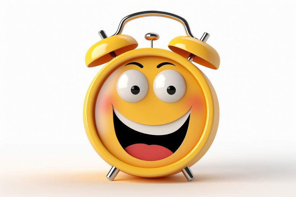 Clock face white background anthropomorphic. AI generated Image by rawpixel.